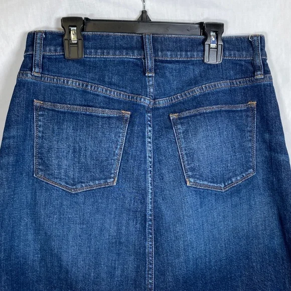 J. Crew Dark Blue Raw Hem Denim Mini Skirt Sz 26 - Picture 7 of 8